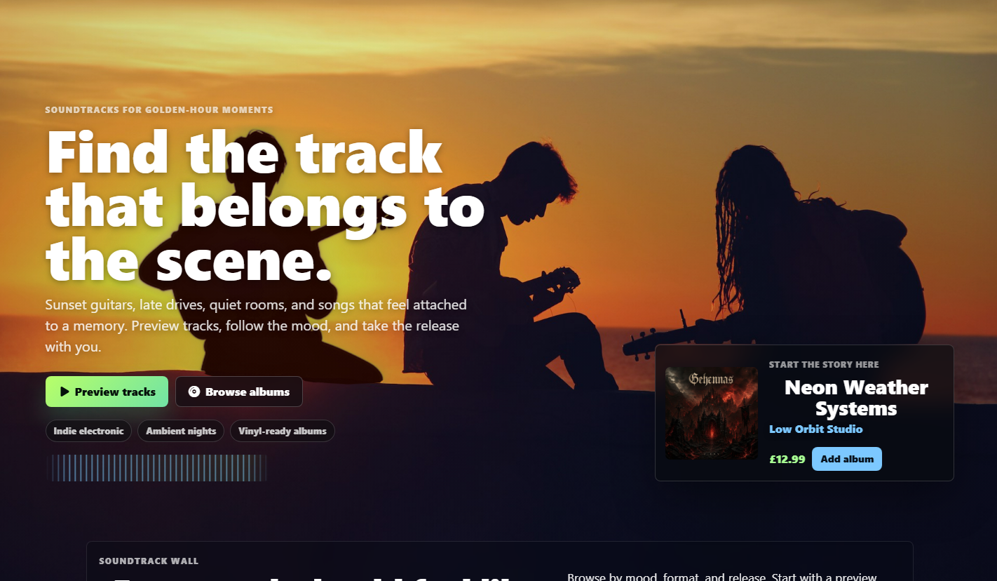 Django Music Shop screenshot