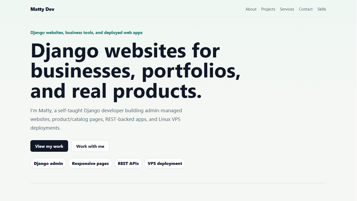 Portfolio Site screenshot